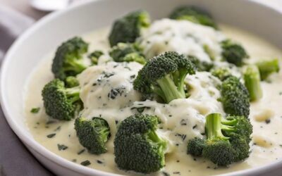 Keto Broccoli in Mozzarella and Parmesan Sauce