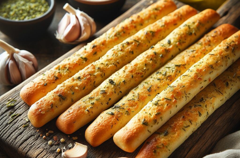 Keto Garlic and Herb Bread Sticks